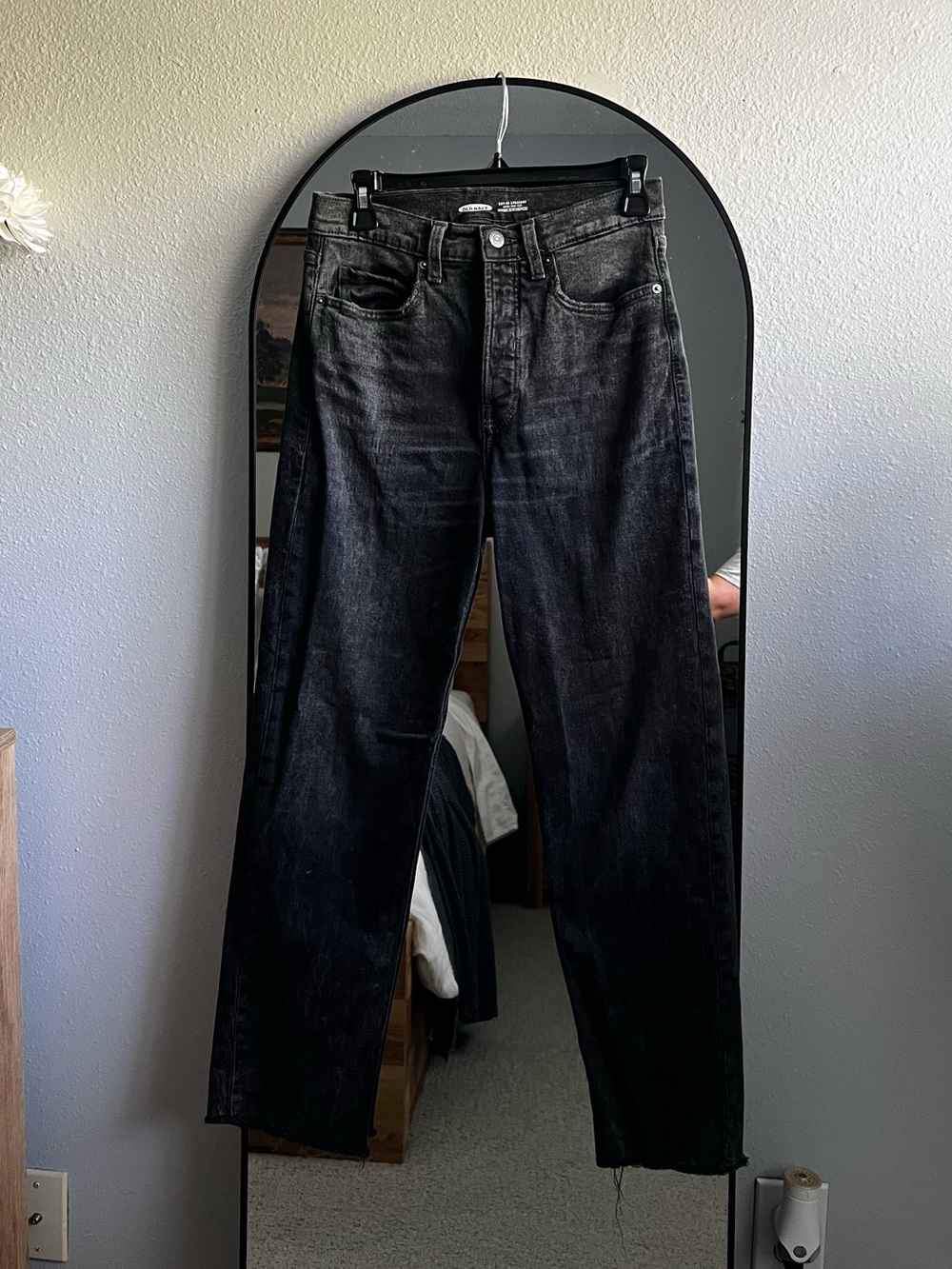 Old Navy Sky High Black Straight-Leg Women's Jeans